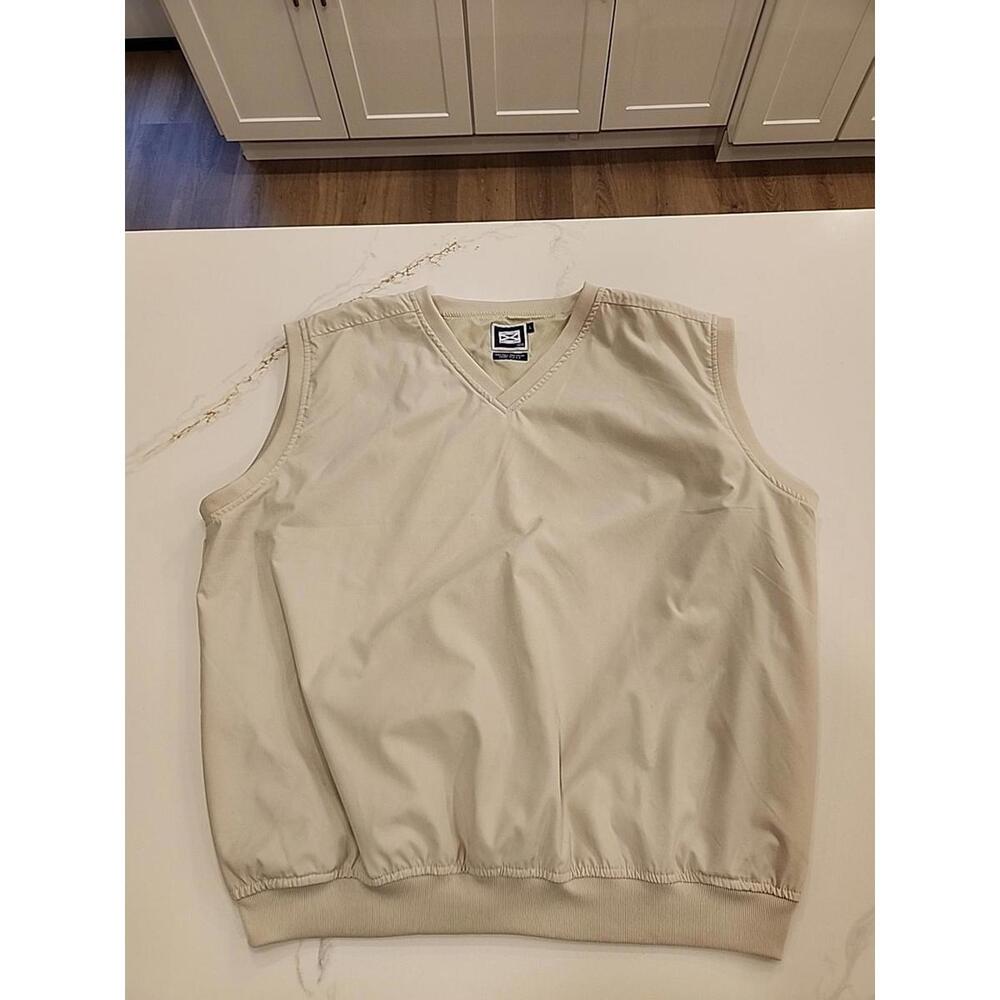 House Of Scotland Golf Pullover M Beige 100% Polyester/Nylon lined Vest